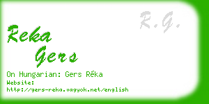 reka gers business card